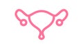 Gynecology flat icon. The female uterus. Genitals