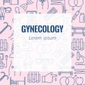 Gynecology flat poster