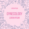 Gynecology flat poster