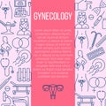 Gynecology flat poster