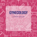 Gynecology flat poster