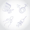 Gynecology icon set