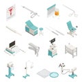 Gynecology Isometric Icons Set