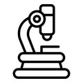 Gynecology microscope icon outline vector. Woman menopause