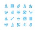 Gynecology, obstetrics vector flat line icons. Pregnancy medical elements - baby ultrasound, in vitro fertilization