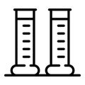 Gynecology test tubes icon, outline style