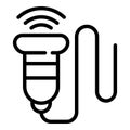 Gynecology ultrasound tool icon, outline style