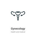 Gynecology vector icon on white background. Flat vector gynecology icon symbol sign from modern health and medical collection for