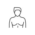 Gynecomastia color line icon. Pictogram for web page, mobile app, promo