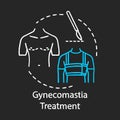 Gynecomastia treatment chalk icon