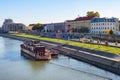 Gyor Danube ship cityscape Hungary Royalty Free Stock Photo