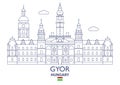 Gyor City Skyline, Hungary Royalty Free Stock Photo