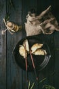 Gyozas potstickers asian dumplings