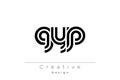 GYP Creative Unique Modern Letter Logo Design Royalty Free Stock Photo