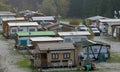 Gypsies gypsy camp on the outskirts