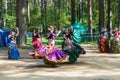 Gypsies woman dancing. Ethnic festival.