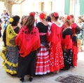 Gypsies women in french Saintes Maries de la Mer