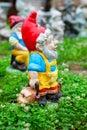 Gypsum gnome statue Royalty Free Stock Photo