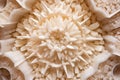 gypsum rosette crystal structure in white and sand color