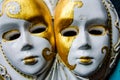 Gypsum sculpture of the venecian masks Royalty Free Stock Photo