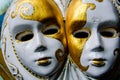 Gypsum sculpture of the venecian masks Royalty Free Stock Photo