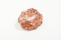 Ore red gypsum on white background