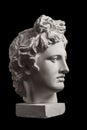 Gypsum statue of Apollo`s head Royalty Free Stock Photo