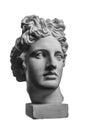 Gypsum statue of Apollo`s head