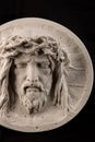 Gypsum statue of face of Christ Royalty Free Stock Photo