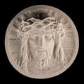 Gypsum statue of face of Christ Royalty Free Stock Photo