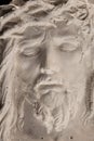 Gypsum statue of face of Christ Royalty Free Stock Photo