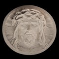 Gypsum statue of face of Christ Royalty Free Stock Photo