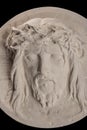 Gypsum statue of face of Christ Royalty Free Stock Photo