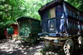 Gypsy caravan forest cart Royalty Free Stock Photo