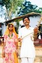 Gypsy Couple in Pushkar, Rajasthan India Royalty Free Stock Photo