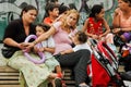 Gypsy family at Monasthraki square, Athens