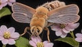 Gypsy moth flower nocturnal habitat Royalty Free Stock Photo