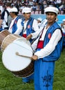 Gypsy musicians performing at the Kirkpinar Turkish Oil Wrestling Festival at Edirne in Turkey.