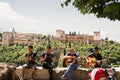 Gypsy musicians to Granada and the Alhambra in the background