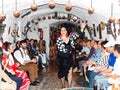 Gypsy people doing flamenco show in Spain. April 2015