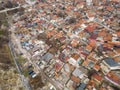 Gypsy slum district of Maksuda in Varna Bulgaria, aerial view Royalty Free Stock Photo