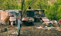 Gypsy unhygienic settlement in Belgrade, Serbia Royalty Free Stock Photo