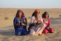 Gypsy women dancing and singing in the Desert, Rajasthan, India