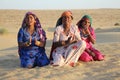 Gypsy women dancing and singing in the Desert, Rajasthan, India