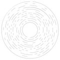Gyrate, rotating segmented lines circular element