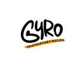 Gyro hand drawn lettering logo for business, print and advertising