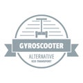Gyro scooter logo, simple gray style