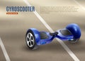 Gyro Scooter Segway Road Background Poster