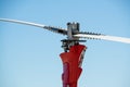 A gyrocopter autogyro, gyroplane, rotaplane, helicopter propeller closeup.