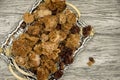 Gyromitra gigas, commonly known as the snow morel, snow false morel, calf brain, or bull nose on a tray,